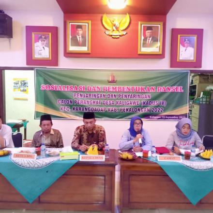 Sosialisasi dan Pansel Penjaringan Calon Perangkat Desa Kaligawe Dukuh Gumingsir Tahun 2022